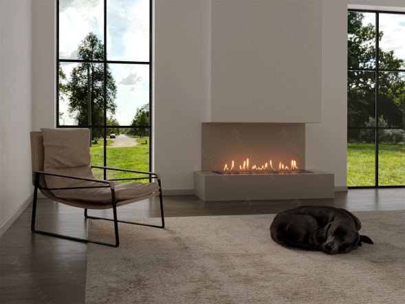 Автоматический биокамин Lux Fire Smart Flame 1400 RC INOX