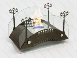 Настольный биокамин Lux Fire &amp;quot;Пушкинский мост&amp;quot; М (бронза)