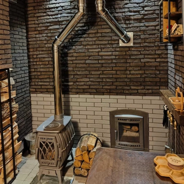 Печь-камин отопительно-варочная «Бахта»